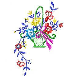 Flowers And Tree Embroidery Design 3